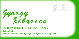 gyorgy ribarics business card